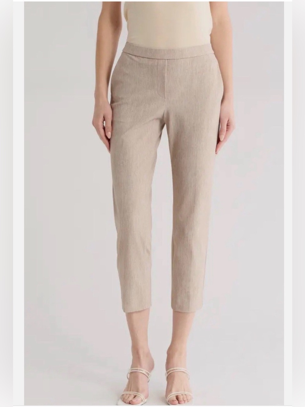 Theory Treeca Pull On Pants Wheat Melange Slim Flare Low Rise NWT